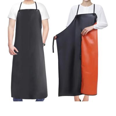 China Handmade Leather Custom Logo Printing Apron Heat Resistance BBQ Work Tool Apron for Men for sale