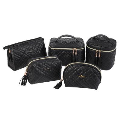 China PU Leather Makeup Cosmetic Bags Set in Fashion Style with Customized Color Combination for sale