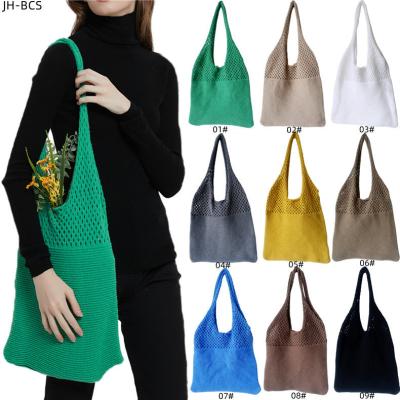 China 2024 Spring Autumn and Winter Women's Handled Style Knitted Shoulder Bag in Solid Color for sale