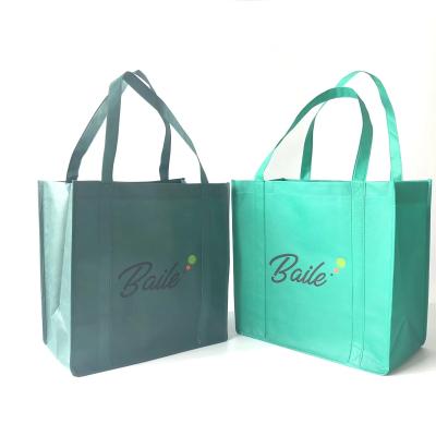 China Printed Logo Eco Custom Reusable Non Woven Fabric Carry Tote Bag for Grocery Shopping for sale