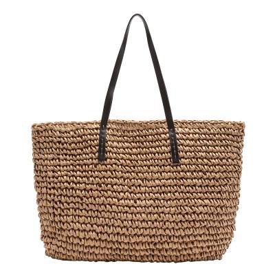 China Gepersonaliseerde Kleur Vrouwen Schouder Mesh Grote Handtas Straw Beach Tote Bag voor het dagelijks leven Te koop