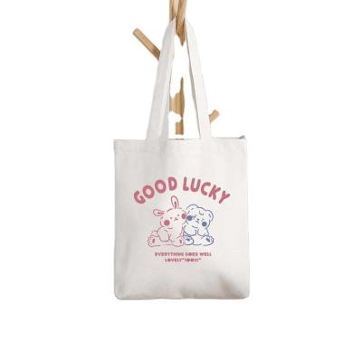 China Daily Life Custom Printed Logo Cotton Canvas Tote Bag Foldable Reusable Shopping Bag for sale