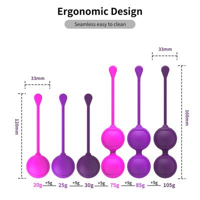 China Skin Friendly Female Smart Vagina Training Private Ball Contraction Adult Female Kegel Ball Trainer for sale