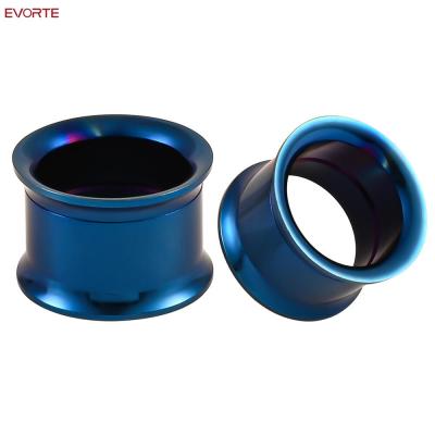 China CLASSIC Wholesale Stainless Steel Flare Ear Plug Double Flesh Tunnels Ear Piercing for sale