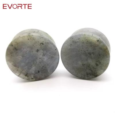 China Evorte CLASSIC natural stone ear plug tunnel labradorite body jewelry piercing ear measurements expander for sale