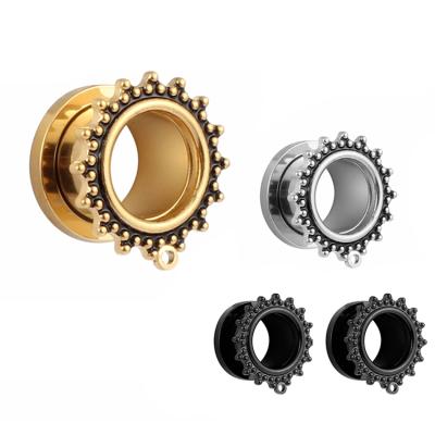 China CLASSIC DIY 316L Stainless Steel Ear Gauges Plug Flesh Tunnels Ear Weights With Different Colors for sale