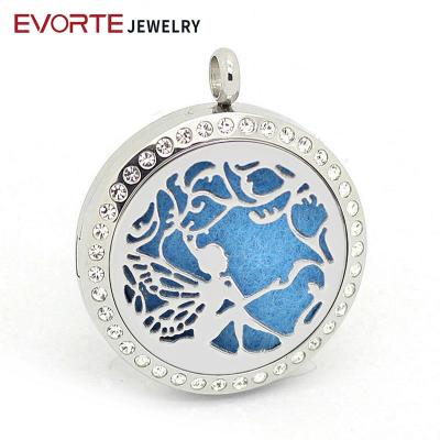 China Fashionable Wholesale Perfume Pendant Jewelry 316L Stainless Steel Aroma Essential Oil Diffuser Pendant Necklace for sale