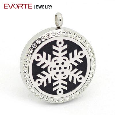 China Other Wholesale 30mm Silver Magnetic 316L Stainless Steel Aroma Diffuser Necklace Pendant for sale