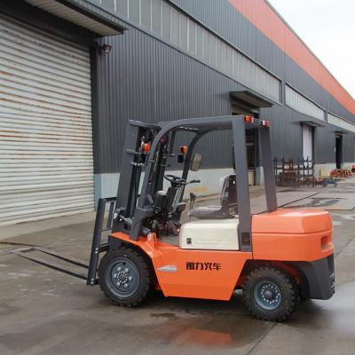 China Hot selling 3 ton counterweight handling four wheel diesel forklift with spare parts for sale