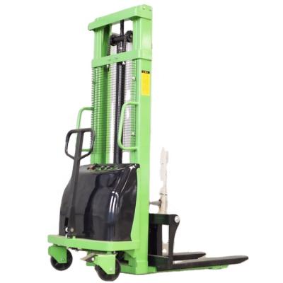 China Hotels Walking Pallet Stacker 1500kg 3m Height Electric Lifting Forklift Electric Stacker for sale