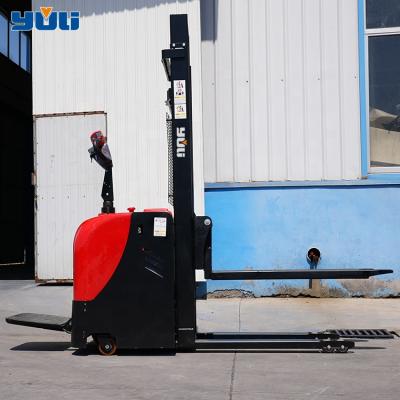 China Economy Vertical Electric Pallet Stacker Full Drive Stacker Hotels Electric Forklift Stacker for sale