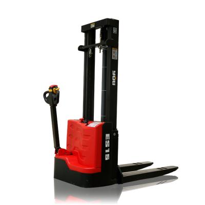 China Hotels Convenient Operation 1.5 Ton Indoor Storage Cargo Stacker Electric Stacker Forklift for sale