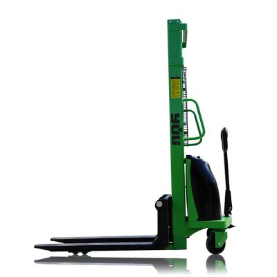 China Hotels 1.5m 2m 3m 1.5 Ton Pallet Stacker Cargo Electric Forklift Semi-Electric Stacker for sale