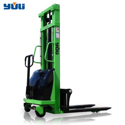 China Garment Shops 1.5 Ton Mini Small Forklift Narrow Aisle Stacker Electric Forklift For Tight Space for sale