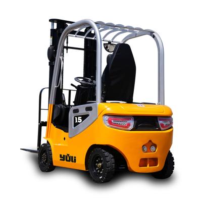 China Counterweight Construction Works Warehouse 1.5 Ton Portable High Efficiency Electric Four Wheel Forklift for sale