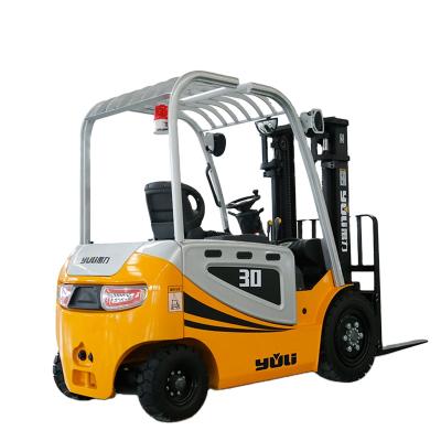 China Counterweight Factory Price 4 Wheel Electric Forklift 3 Ton Forklift Truck For Restaurant for sale