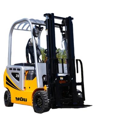 China 1 Ton 1.5ton 2ton 3tons Motor Electric Battery Powered Container Mast 4 Wheel Counterweight Forklift for sale