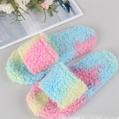 China Wholesale Price Fashion Trend Women Indoor Slippers Shoes Winter Women Fur Strap Soft Flurry Design Slips Warm Women Slippers for sale