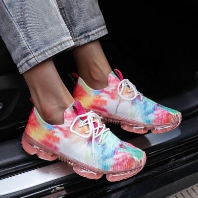 China Wholesale Fashion Trend Color Air Cushion Sports Women Sneakers Fashion Platform Shoes Design Outdoor Breathable Sports Shoes for sale