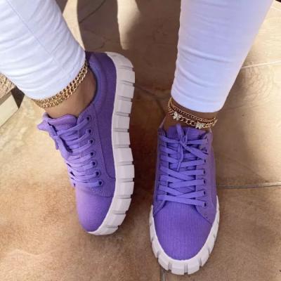 China Fashion trend zapatos mujer lace up platform women sneakers high quality walking blade running tennis shoes fashion sports shoes for women for sale