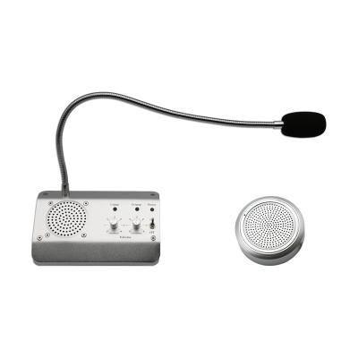 China Bank/Hospital/Pier/Lobby Scenic Spot/Business/Stall/Counter Professional Manufacture Cheap Window Glass Intercom Supplying Speaker System DS-1908 for sale