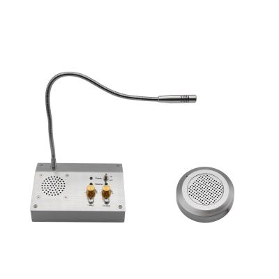 China Bank/hospital/dock/stage spot/lobby/stall/business supply wholesale customized good quality intercom two-way microphone for window DS-1508 for sale