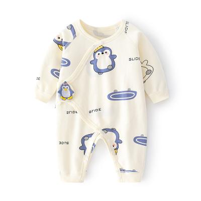 China Free Sample Winter Breathable Cotton Baby Rompers 100% Newborn Baby Clothes Printed Baby Rompers for sale