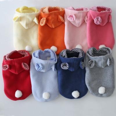 China Stocked pet dog hoody costumes. pet bear hoodies. dog pola fleece apparel. fleece hoodies for winter for sale