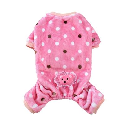 China Fashion Pet Winter Lovely Soft Coral Pink Pajamas Fleece Bear Pajamas Pink Bear Pajamas. for sale