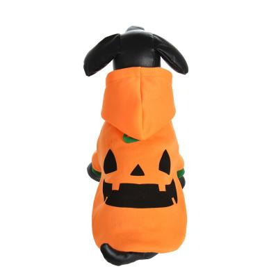 China Dog Apparel Pet Halloween Costume Dog Halloween Pumpkin Stocked Hoody Dog Clothes for sale