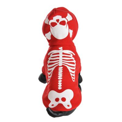 China Fashion Dog Halloween Costume Pet Dog Skeleton Printing Hoody for sale