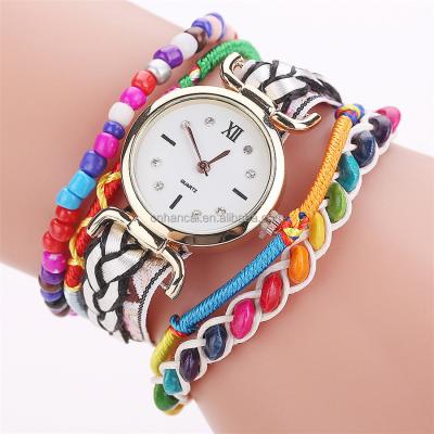 China Non-specific CCQ brand fashion women dress new colorful handmade casual jewelry clock bracelet watch luxury vintage watch for sale