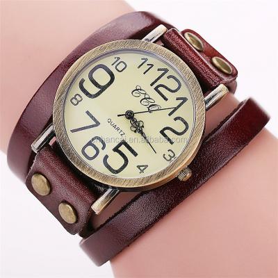 China CCQ Women's Brand Fashion Vintage Cowhide Leather Strap Watches Women Wristwatch Quartz Relogio Feminino Watch for sale