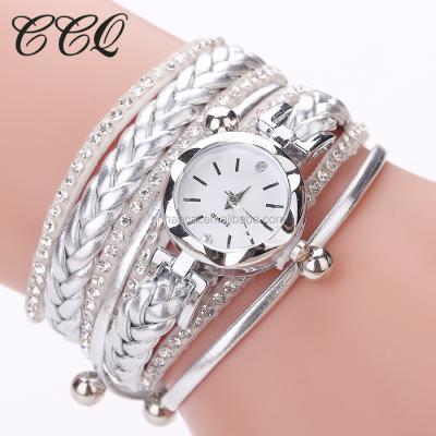 China Non-Specific CCQ Brand Fashion Women Dress Handmade Bracelet Watch Luxury Casual Female Jewelry Clock Watch New for sale