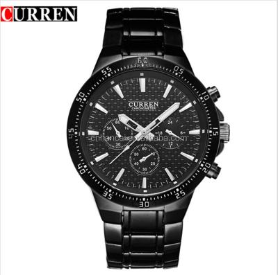 China New brand CURREN brand men's business men's luxury men's casual watch quartz watches relogio 8063 steel masculino full for sale