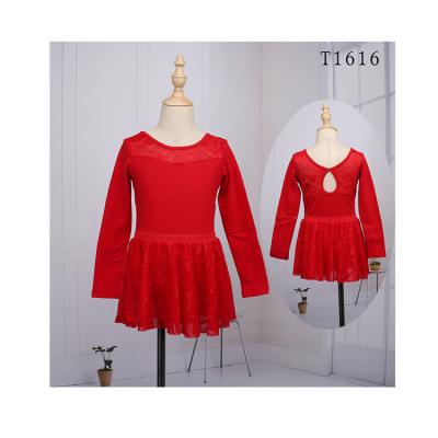 China Soft. Comfortable. OEM Breathable Long Sleeve Kids Dance Dresses Ballet Skirt Cotton Dance Princess Dress for sale