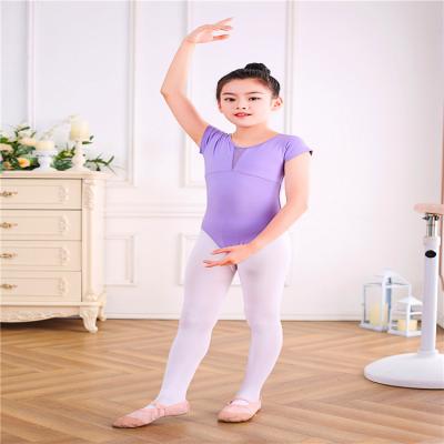 China Dancer tights dance dress for summer ballet girlsGirls small sleeve body short dressBaby dance costume for sale