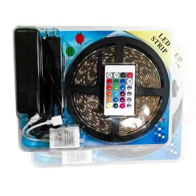 China Residential LED Strip Kit 5050 RGB Led Strips 30leds/m DC5/12/24V Blister Packing With Controller And Power Supply for sale