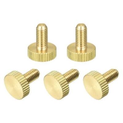 Cina Knurled Thumb Screws, M5x10mm Flat Brass Bolts Grip Knobs Fasteners for Home, Electronic, Machine in vendita