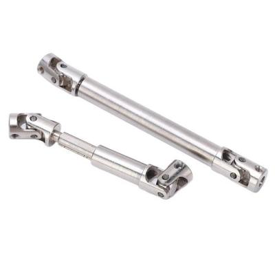 China Drive Shaft Set, CNC Steel Silver 2pcs RC Center Driveshaft Durable For AXIAL SCX24 JT 1/24 Crawler Car for sale