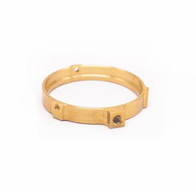 China Professional Manufacturer Custom CNC Brass Ring Precision Watch Tools OEM CNC Milling Female Thread Brass Ring for sale