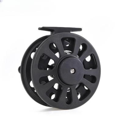 China Explosive Models Top Fashion Solid Black Plastic Fly Fishing Reel for sale