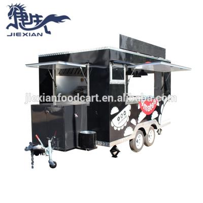 China Mobile Vegetable Processing Plant Kitchen Snack Cart Hot Dog Burger Trailers for sale