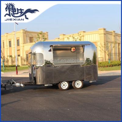 China Fast food vending cart trailer JX-BT350 stainless steel outdoor mobile food carts for sale for sale