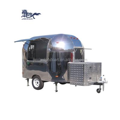 China 2017 new processing factory design JX-BT300 stainless steel food vegetable hot selling cart selling outdoor trailer kiosk for sale for sale