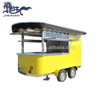 China JX-CR320 Shanghai commercial street catering jiexian fast selling carts mobile food trailer cafe for sale