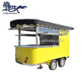 China Shanghai JX-CR320 Coffee Trailer Ice Cream Trailer OUTSIDE Mobile Coffee Vans Fast Food Serving Trailer for sale