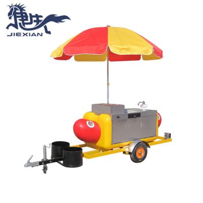 China hot dog trailer JX-HS230 cheap hot dog cart mobile pancake cart sale for sale