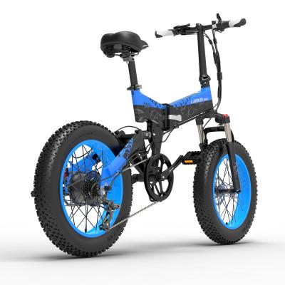 China LANKELEISI X3000 City Folding Ebike EU Warehouse Plus 1000W 48V Folding E-Bike Electric Bicycle With Fat 20inch Fatigue For Adult for sale