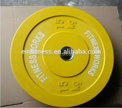 China Rubber Weight Plate Gym Equipment EMfitness Anti-Slip Great Application for sale